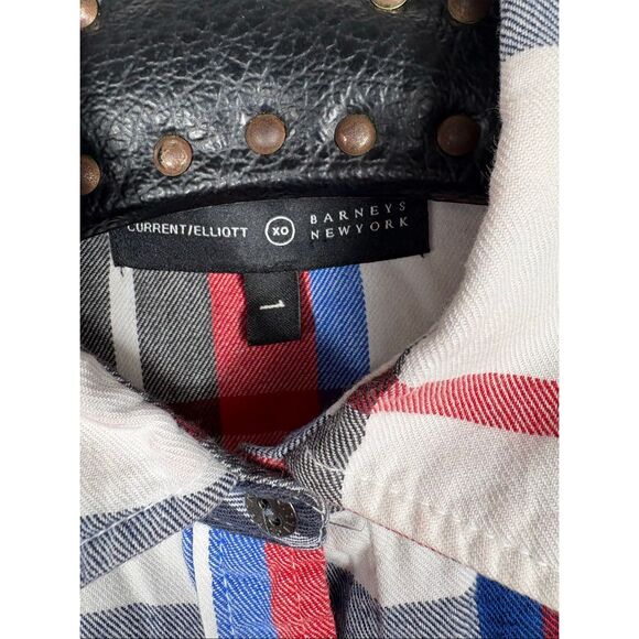 Current Elliot x Barneys New York button down flannel shirt size 1 size M - Picture 6 of 6